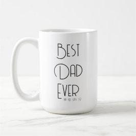 Caneca De Café Pai Simples Melhor de Todos Engraçado