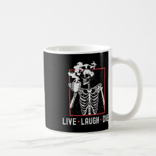 Caneca De Café Pai Skeleton do Dia de as Bruxas engraçado Die ao