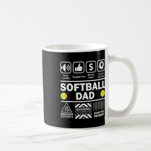 Caneca De Café Pai Softll Conteúdos Engraçados de Esportes Pai 