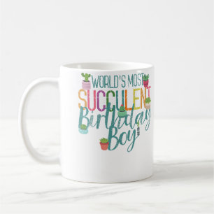 Caneca De Café Pai Suculento Aniversário Homens Amante de Plantas