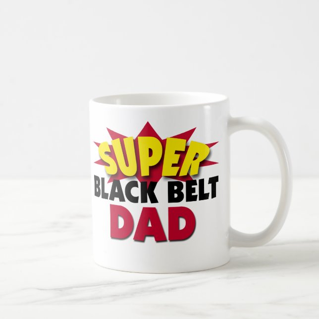Caneca De Café Pai Super Black Belt (Direita)