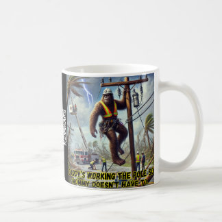 CANECA DE CAFÉ PAI TRABALHANDO NO POLO PARA QUE A MAMÃE NÃO TENHA