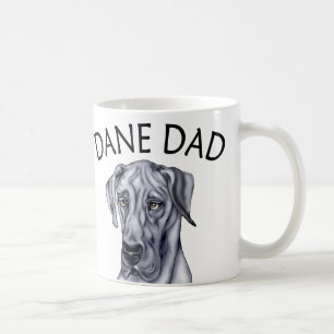 Caneca De Café Pai UC azul de great dane