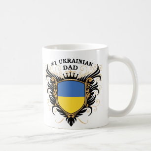 Caneca De Café Pai ucraniano do número um
