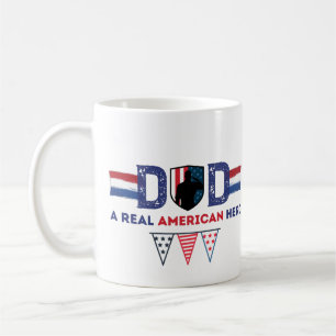 Caneca De Café Pai um verdadeiro herói americano