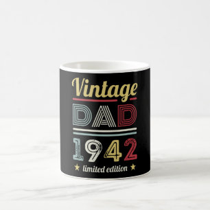 Caneca De Café Pai Vintage 1942 80 Birthday Gift Men Retro
