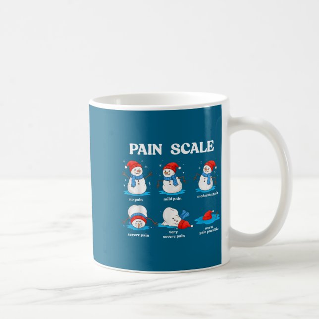 Caneca De Café Pain Scale Snowman Funny Nurse Christmas Men Women (Direita)