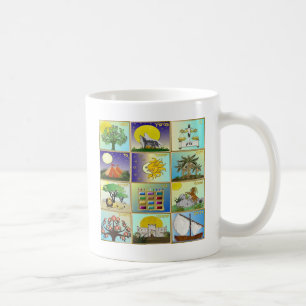 Caneca De Café Painéis de Arte Judaica 12 Tribos de Israel