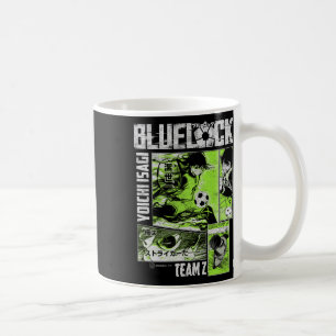 Caneca De Café Painéis de futebol dividido Blue Lock Yoichi Isagi