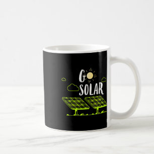 Caneca De Café Painéis Solares de Energia Solar Passam Pota Solar
