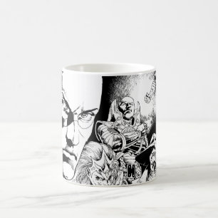 Caneca De Café Painel cómico 2 da noite a mais preta