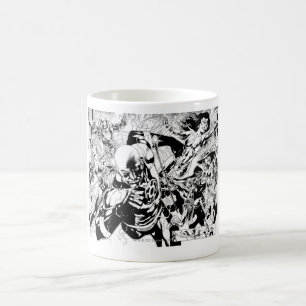 Caneca De Café Painel cómico da noite a mais preta