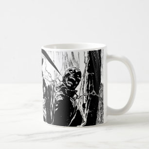 Caneca De Café Painel Lanterna Preta - Preto e Branco