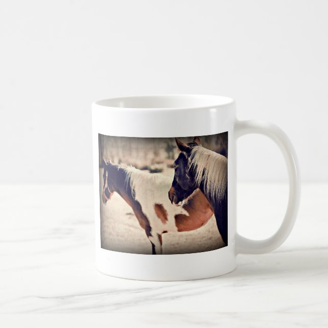 Caneca De Café Paint Horses (Direita)