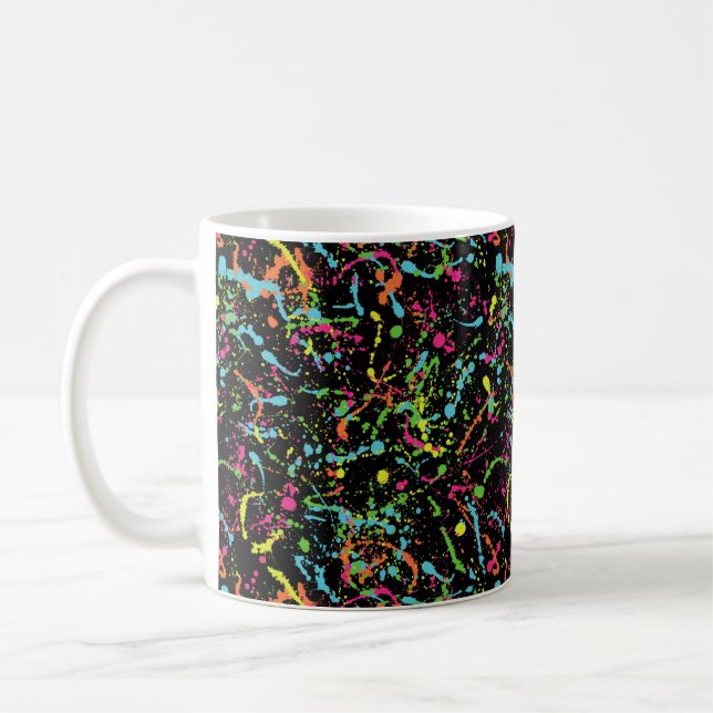 Caneca De Café Paint Splatter (Esquerda)