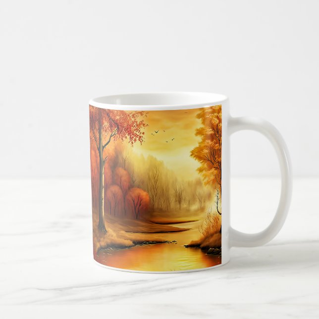 Caneca De Café Paintagem do outono-68754 (Direita)