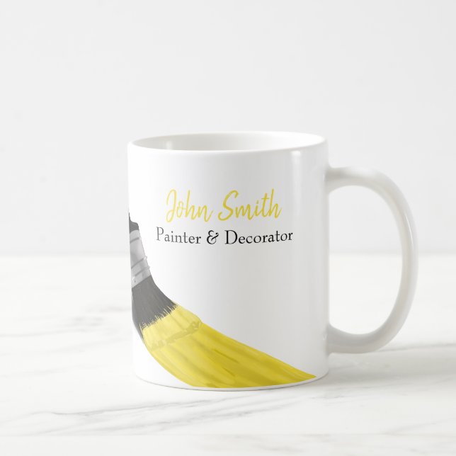Caneca De Café Painting Painter Service Company Brussel Amarelo (Direita)