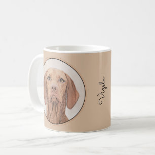 Caneca De Café Painting Vizsla - Arte de Cachorro Original