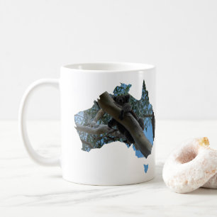 Caneca De Café País australiano Forma Cuta Koala em árvore