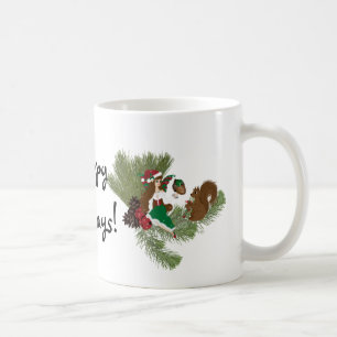 Caneca De Café País das fadas do Natal e presente do esquilo que