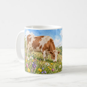 Caneca De Café País das Vacas e Flores Silvestres