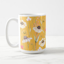 Caneca De Café País de campo impressão amarelo
