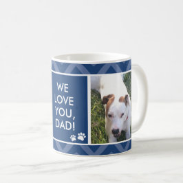 Caneca De Café Pais De Cão Nós/Eu Te Amo Foto Personalizada Blue