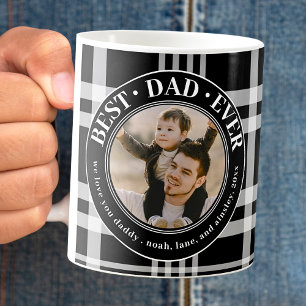 Caneca De Café Pais de Fotografias Personalizadas da Xadrez de Bu