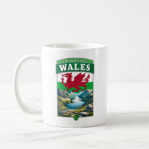 Caneca De Café País de Gales Reino Unido Europa