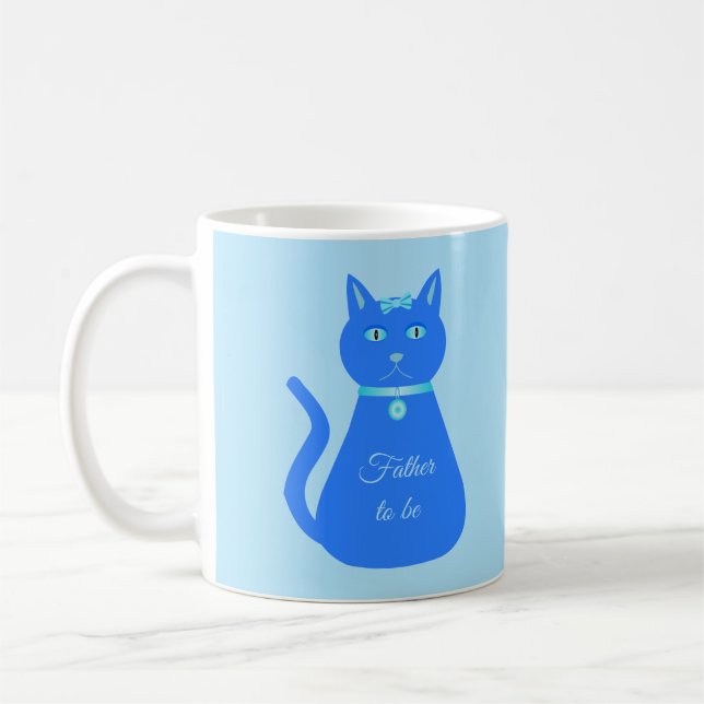 Caneca De Café Pais de Gato de Gato Azul e Bonito (Esquerda)