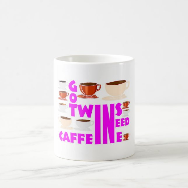 Caneca De Café pais de gêmeos precisam de cafeína (Centro)