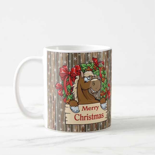 Caneca De Café País do Natal Ocidental Barnwood E Neve (Esquerda)