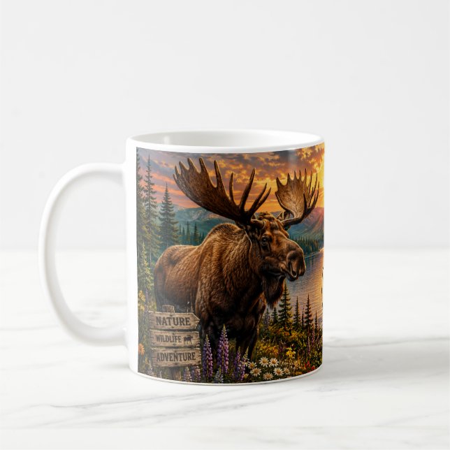 Caneca de Café País dos Alces Fryeburg Maine (Esquerda)