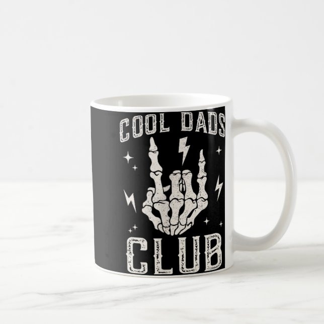 Caneca De Café Pais Legal engraçados Clube Retro Skeleton Pai (Direita)