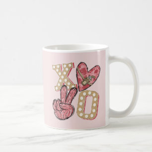 Caneca De Café País Ocidental Xoxo   Abraços e beijos