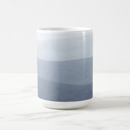 Caneca De Café Paisagem Abstrato do Tranquil Blue-Grays