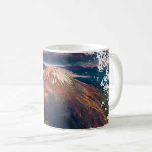Caneca De Café Paisagem Artística do Nascer do Sol no Monte Fuji