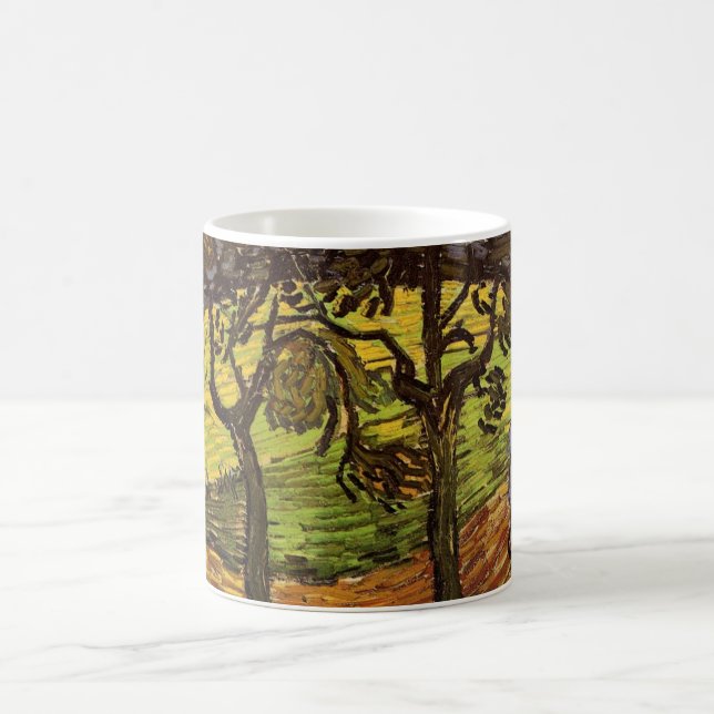 Caneca De Café Paisagem, árvores e figuras de Vincent van Gogh (Centro)