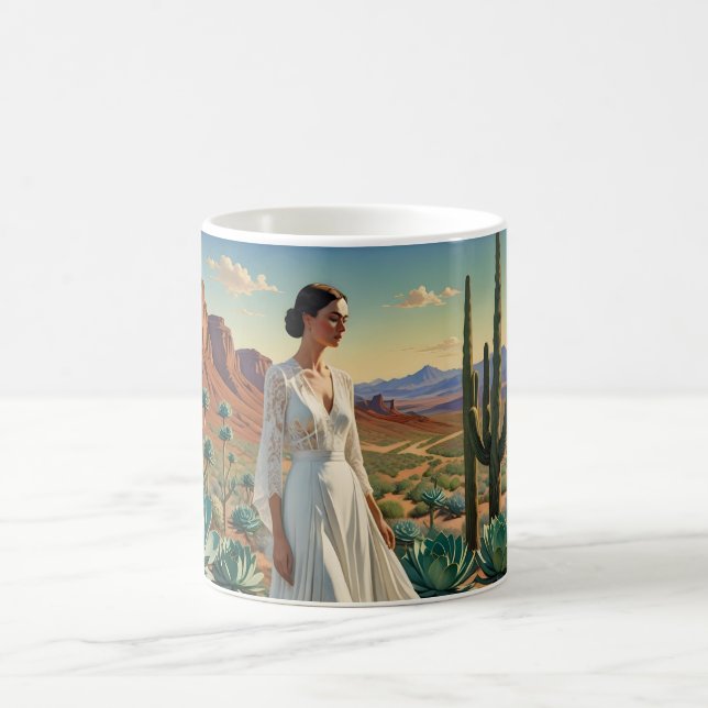 Caneca De Café Paisagem bonita com arte espiritual feminina (Centro)