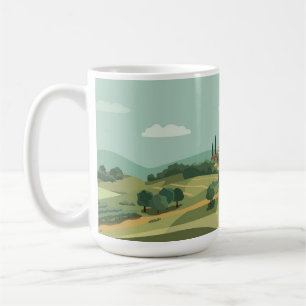 Caneca De Café Paisagem cartográfica de aldeia italiana