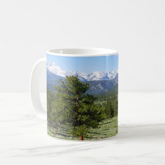 Caneca De Café Paisagem Cênica da Montanha Rocky (Frente Esquerda)