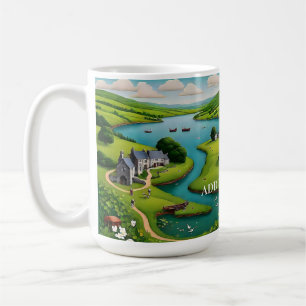 Caneca De Café Paisagem Cênica de Temas Irlandeses Personalizada