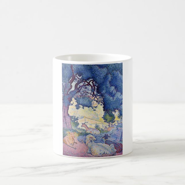 Caneca De Café Paisagem com Caprinos (por Henri-Edmond Cross) (Centro)