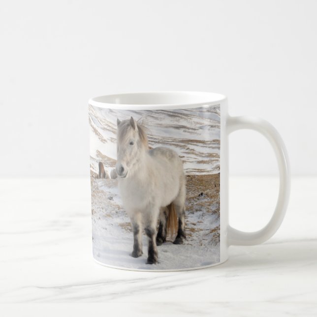 Caneca De Café Paisagem com Cavalos Islandeses (Direita)