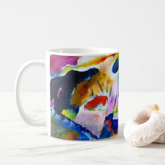Caneca De Café Paisagem com Chuva por Wassily Kandinsky (Com Donut)