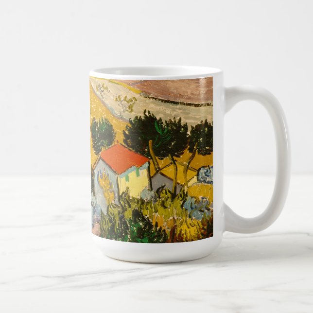 Caneca De Café Paisagem com House e Ploughma Vincent van Gogh (Direita)