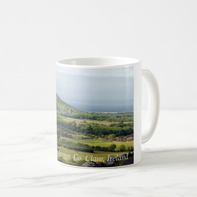 Caneca De Café Paisagem da Irlanda, Kilfenora, Co. Clare (Frente Esquerda)