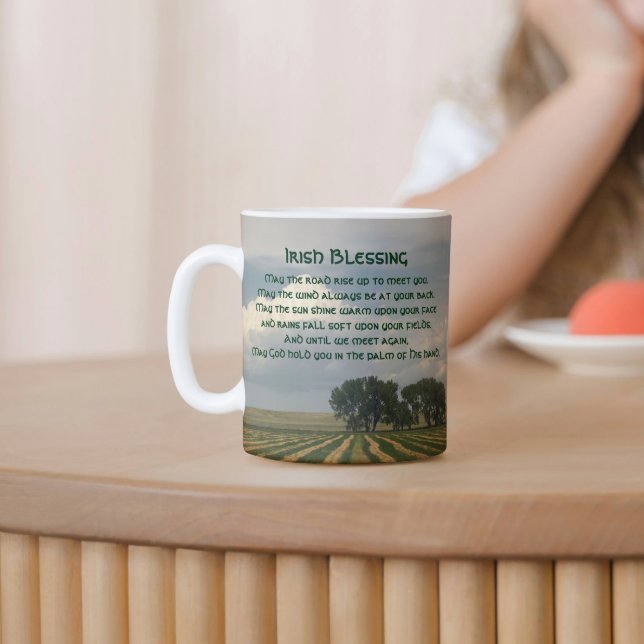 Caneca De Café Paisagem de Bênção Irlandesa (In Situ Table)