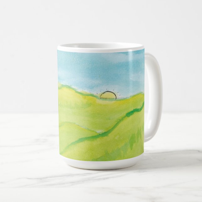 Caneca De Café Paisagem de Calmo (Frente Esquerda)