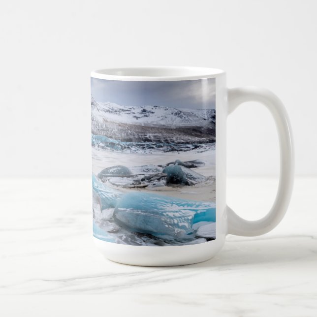 Caneca De Café Paisagem de gelo glaciar, Islândia (Direita)
